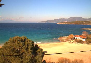 Онлайн веб камера Греция Пелопоннес Ступа пляж Калогриа